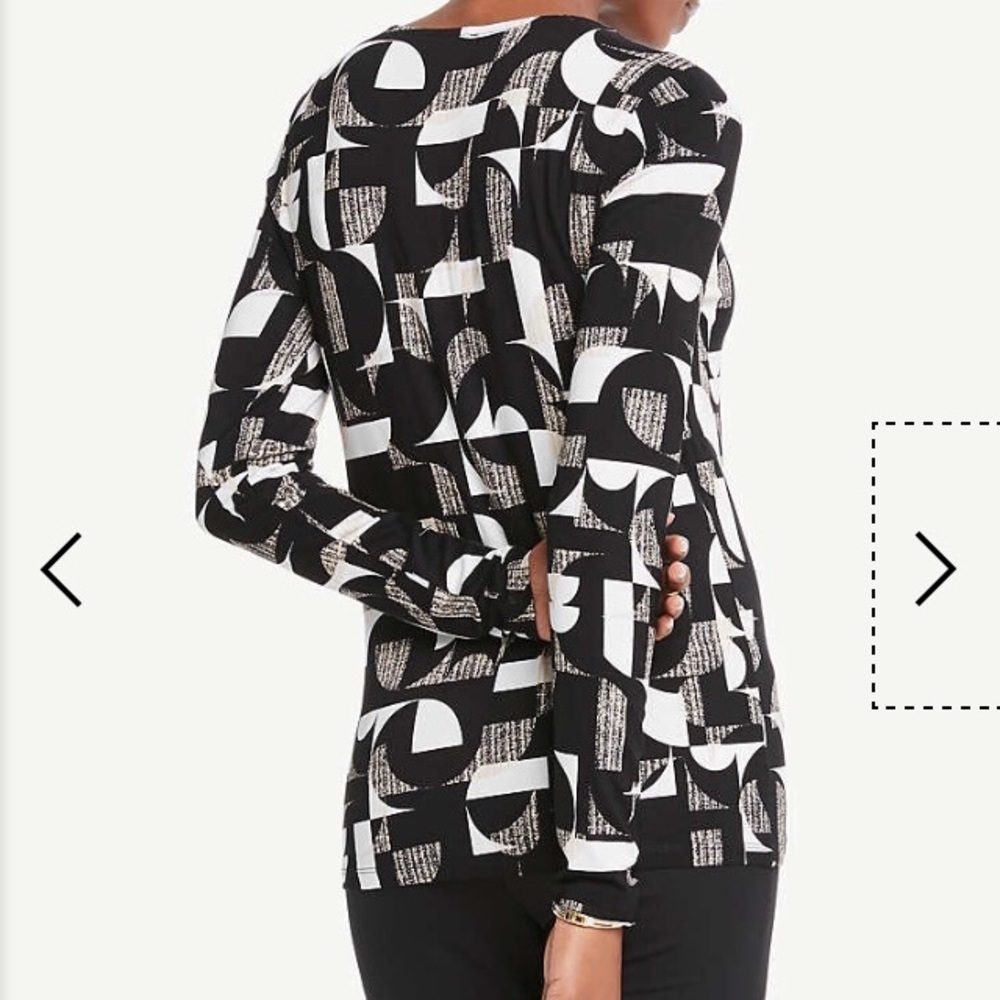 NWT ANN TAYLOR Factory Scoop Neck Top -XL - Picture 3 of 5